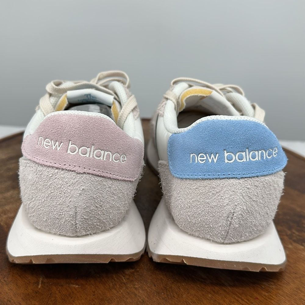 New Balance Shoes Mens 9.5 D 237 White Blue Pink Mismatch Sneakers - Picture 5 of 11
